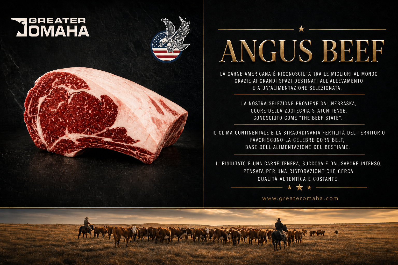 Scheda catalogo orizzontale Angus Beef